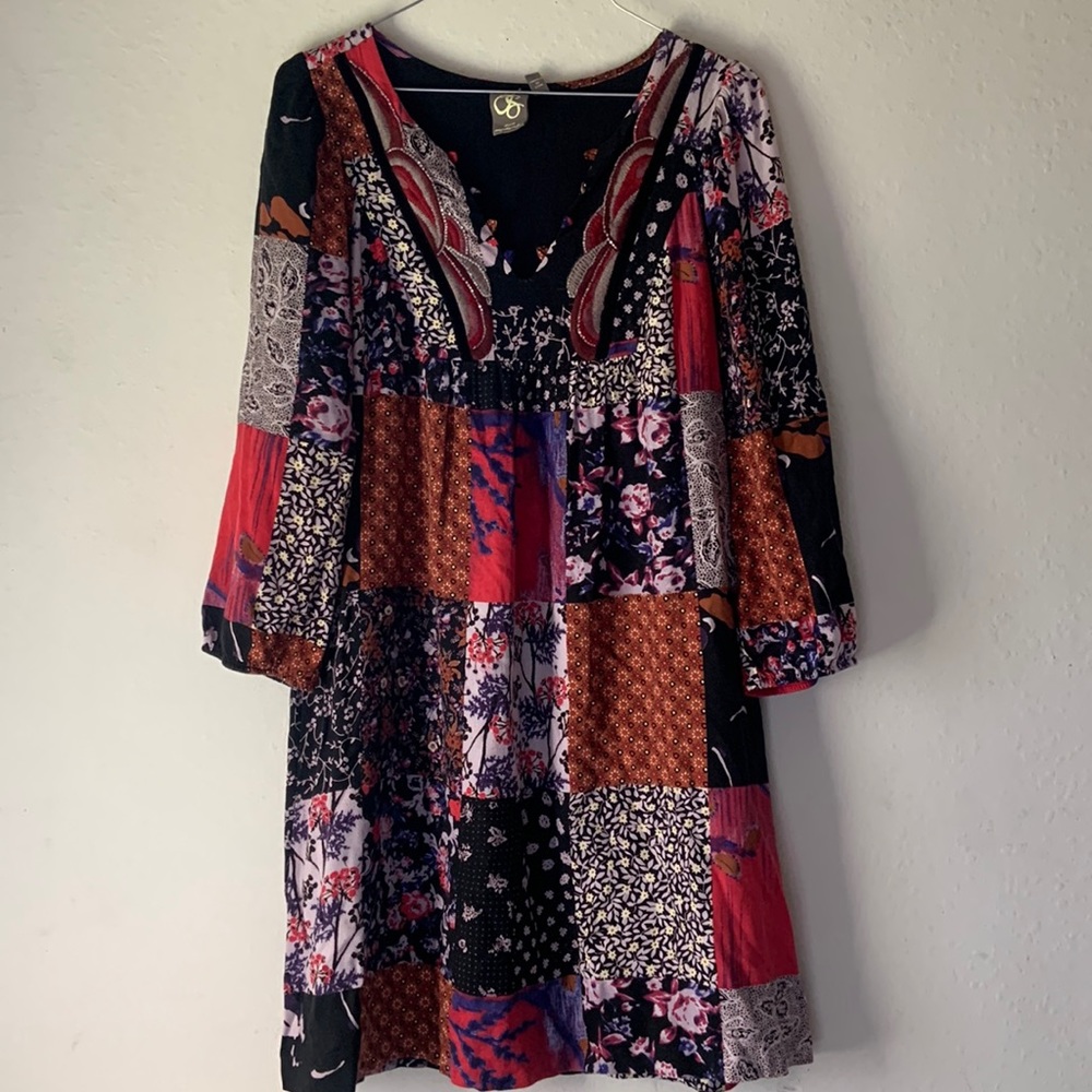 Anthropologie Arcata Patchwork Dress One September medium